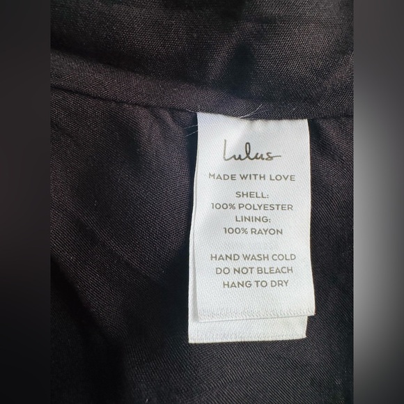 NWT Lulus Close to Your Heart Black Satin Jacquard Cowl Neck Slip Dress - Picture 9 of 10